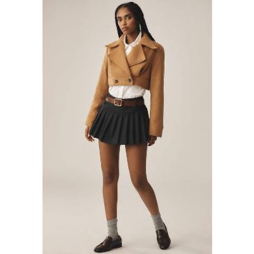 Anthropologie Maeve Ultra Cropped Trench Coat 4133652010008 XS